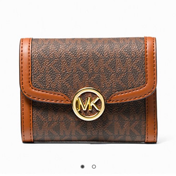 MK Leida Medium Signature Logo Wallet NWT - Picture 5 of 6